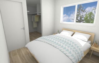 【建物プラン】主寝室には大乗量のウォークインクローゼットを設置。お洋服だけではなく小物や季節用品なども余裕で収納できます。
