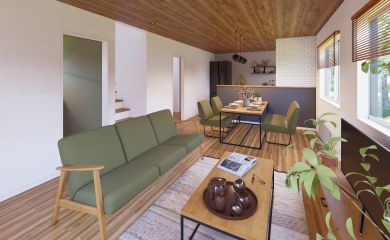 家族や友人たちが集うリビングは、どこをとっても映えるオシャレな空間。